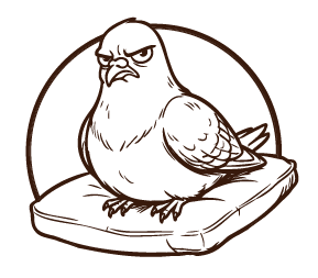 Icon of a carrier pigeon sitting on a cushion.