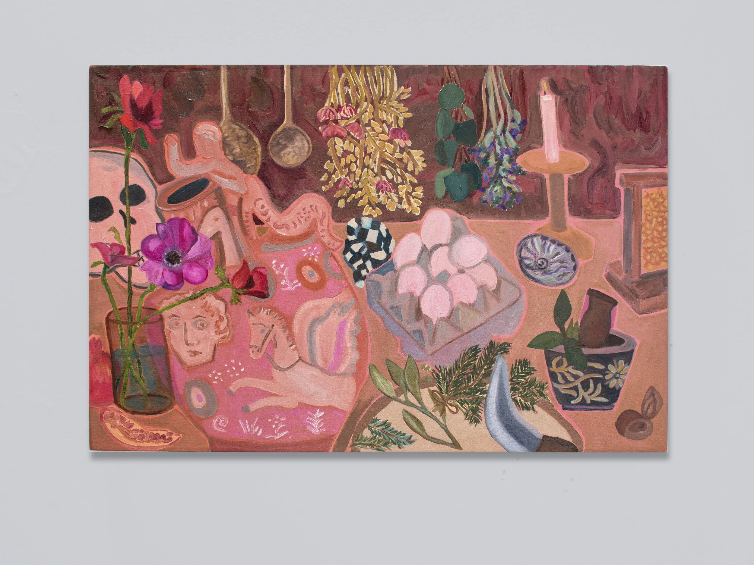 Circe's Table, 2026, oil paint on canvas, 20h x 30w inches