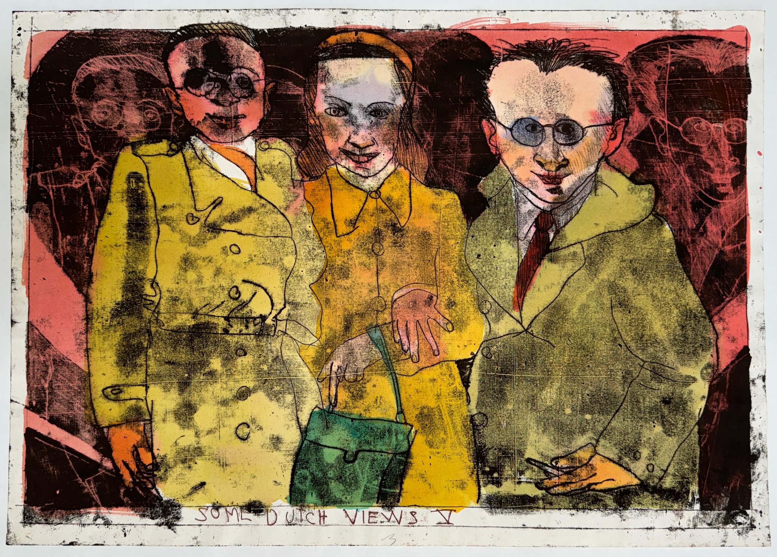 Some Dutch Views V - monotype on paper - 15"H x 22"W