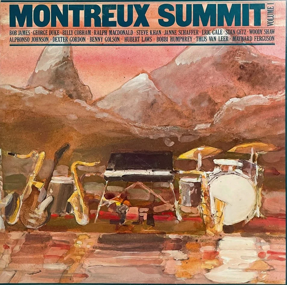 Montreux Summit Vol. 1 - watercolor album cover - Columbia Records 