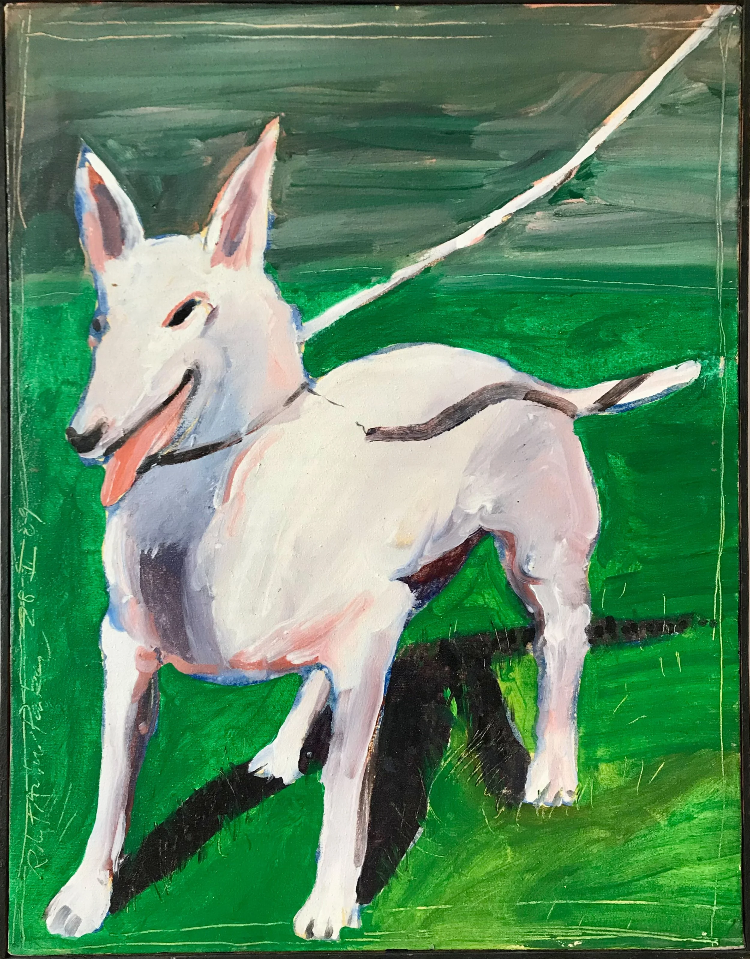 Bull Terrier II - acrylic on canvas - 25 1/2"H x 19 1/2"W