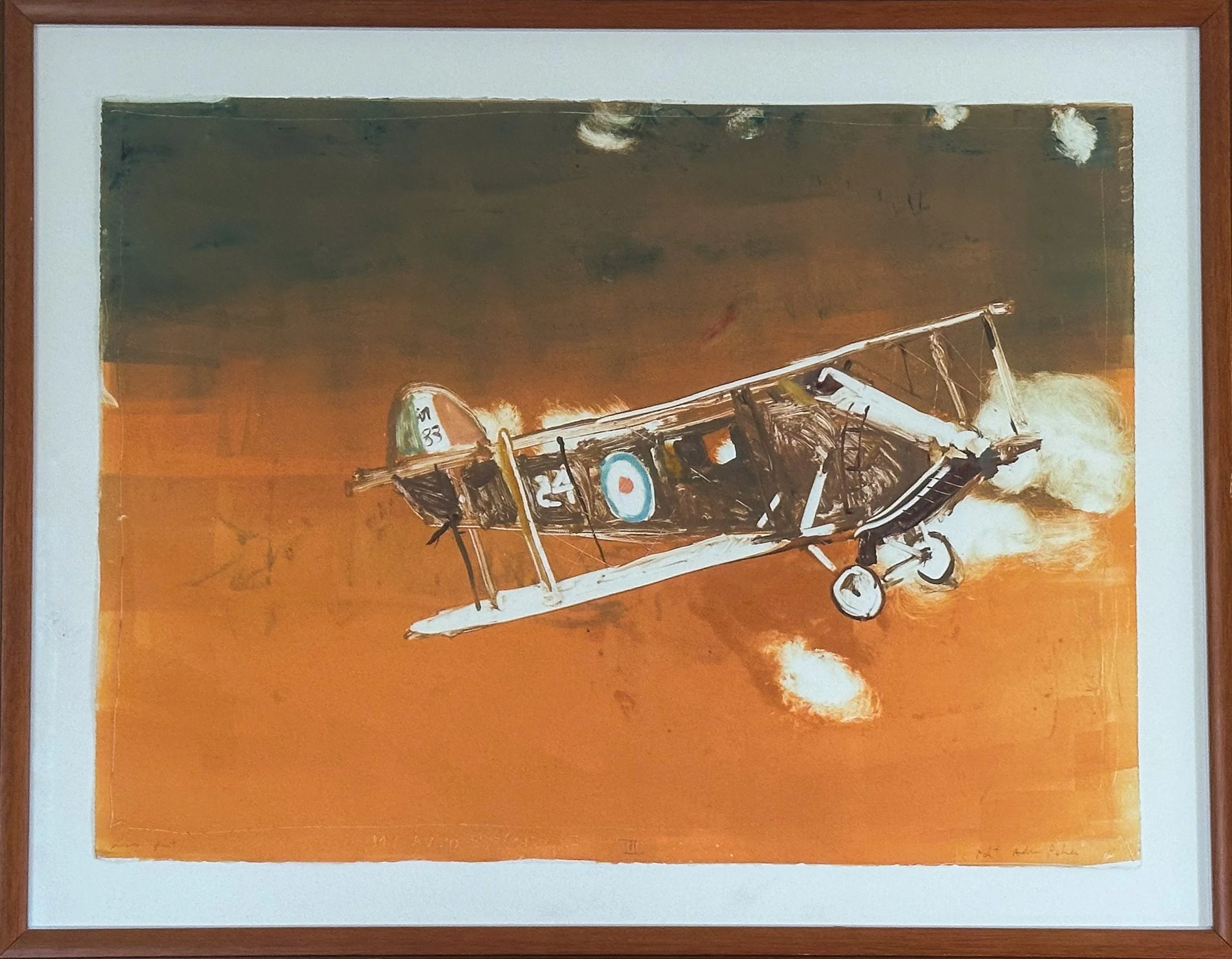 My Avro 555 Bison III- monotype on paper 