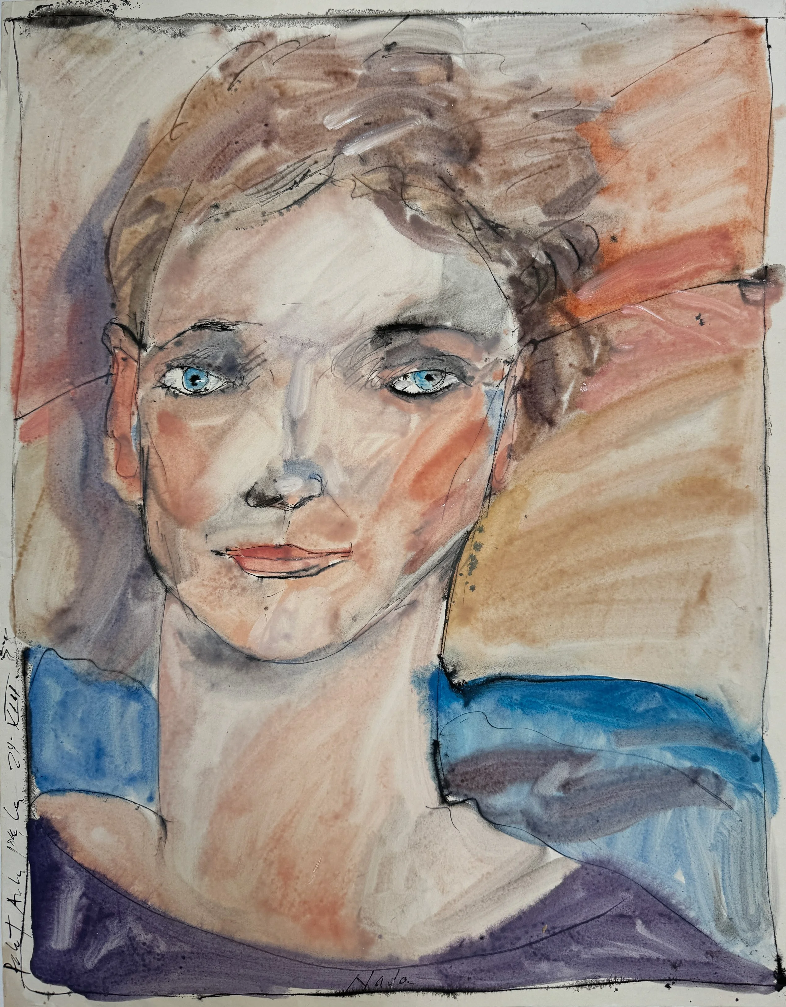 Nada - watercolor on paper - 24"H x 16"W