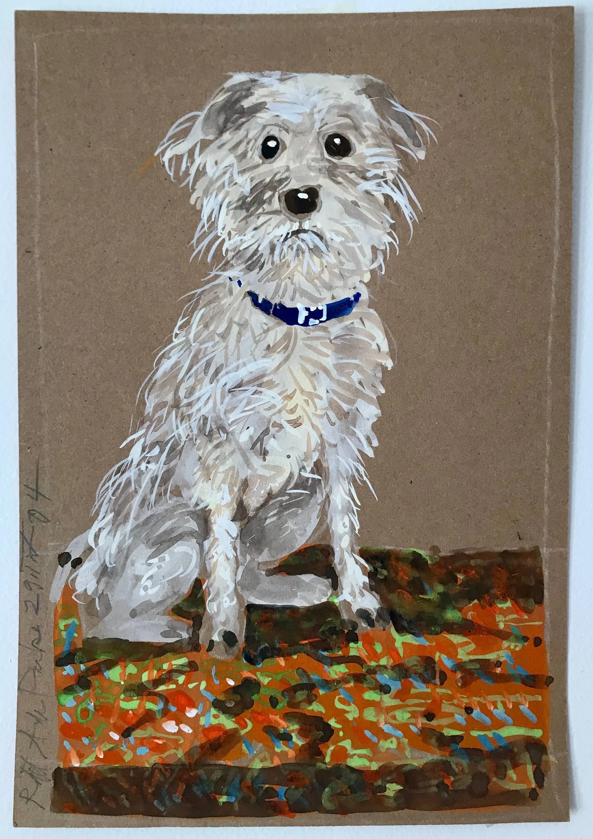 Cairn Terrier - watercolor on cardboard - 11 3/4"H x 8"W
