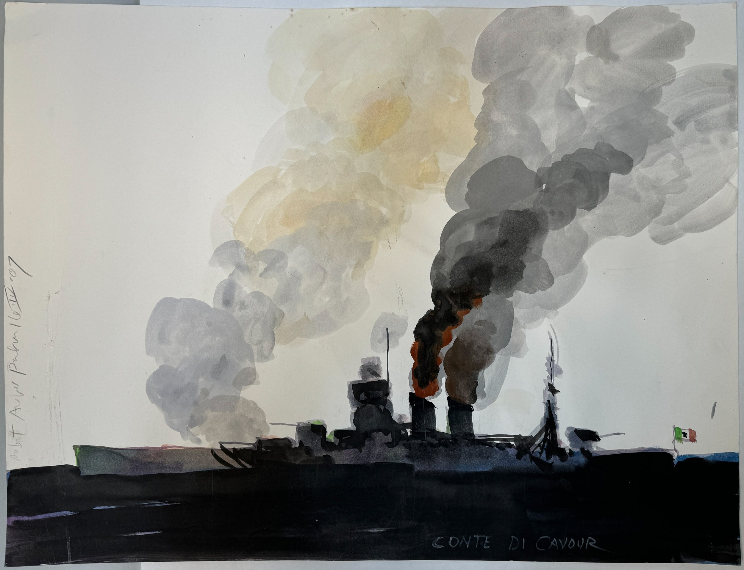 Conte Di Cavour - watercolor on paper - 24"H x 30"W
