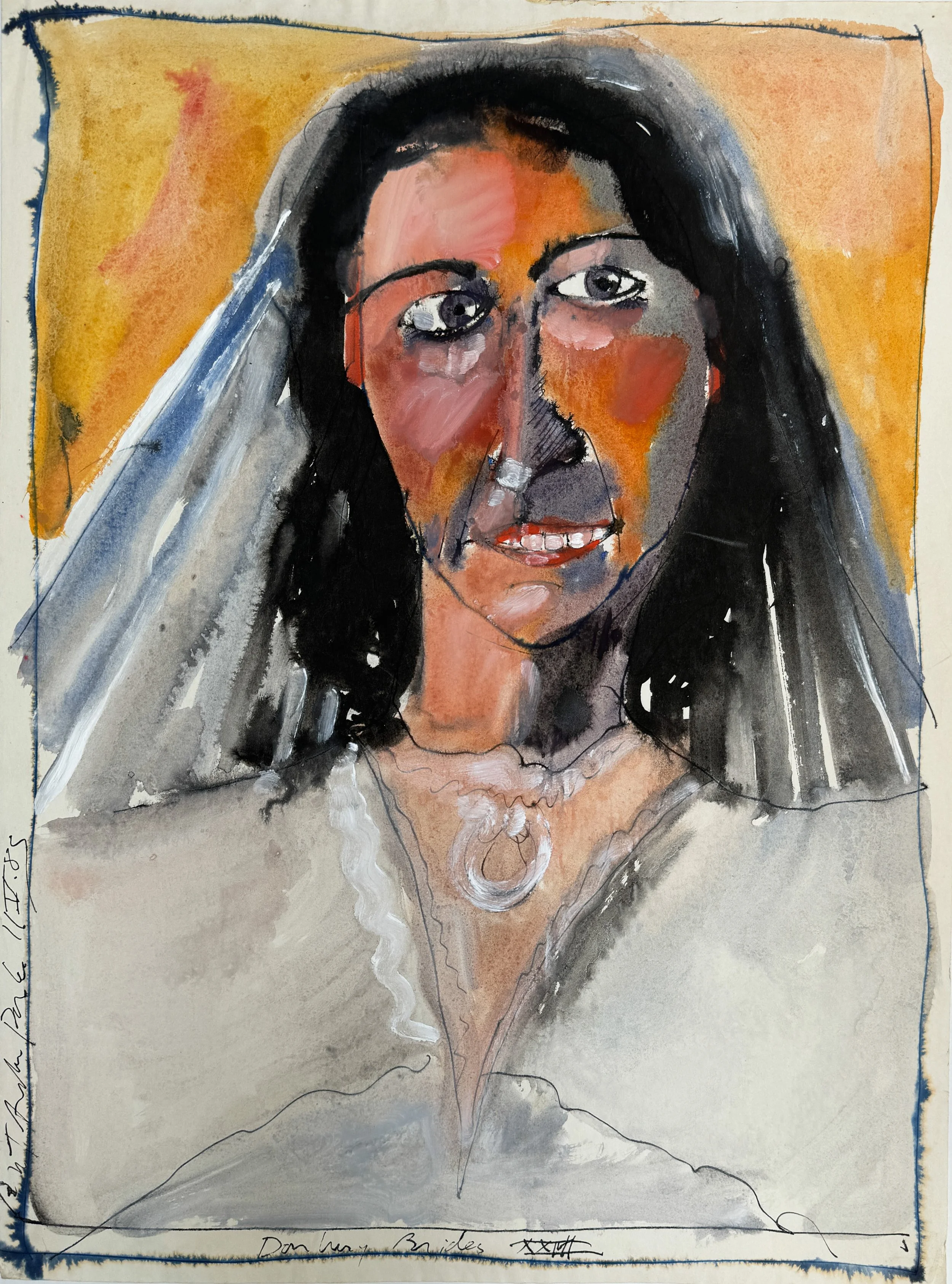 Danbury Brides XXIII - watercolor on paper - 24"H x 15"W 