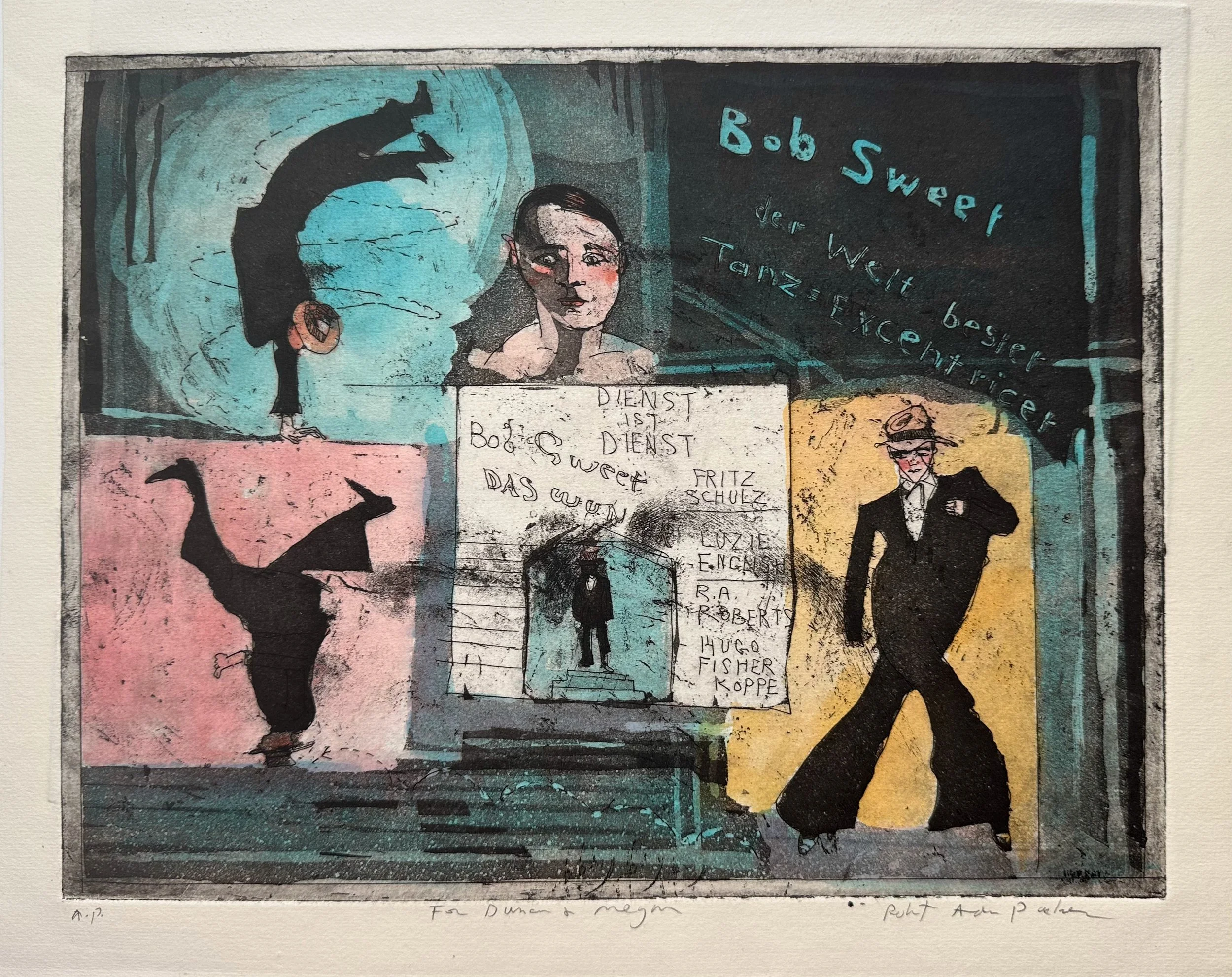 Bob Sweet - monoprint on paper - 10 1/4"H x 13"W