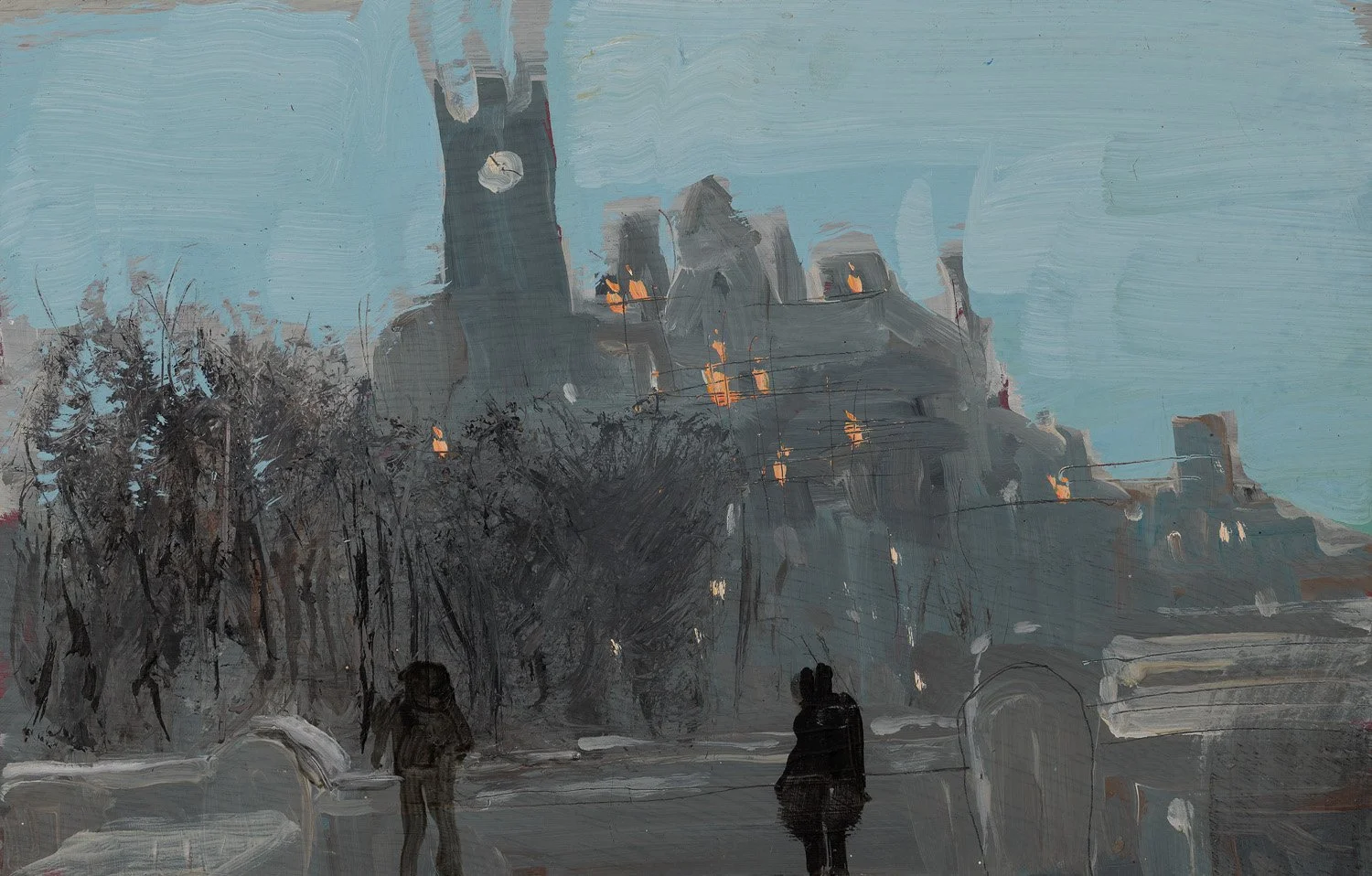 Edinburgh - acrylic on wood panel 