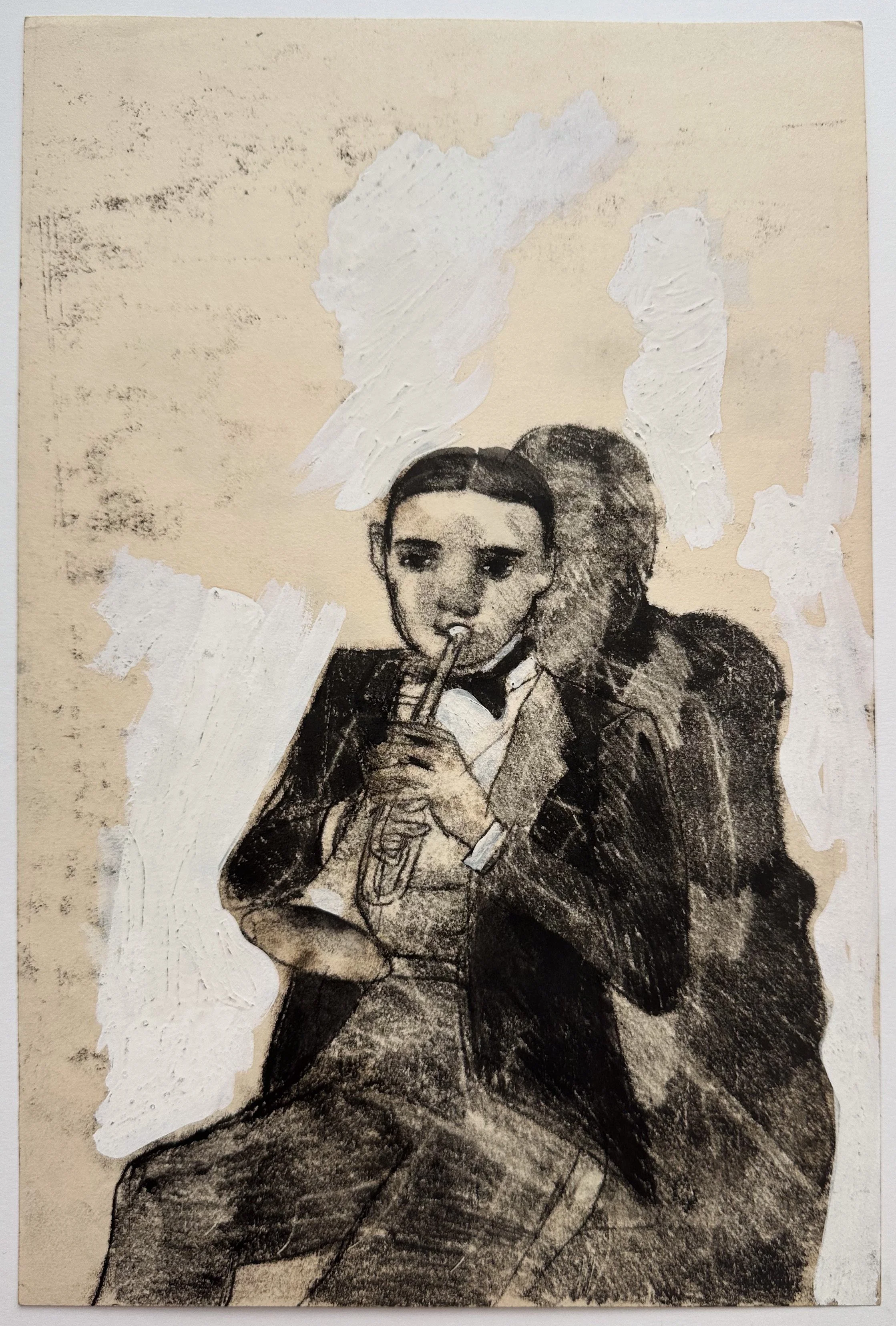 Bix Beiderbecke - monotype - 13 1/4"H x 9"W