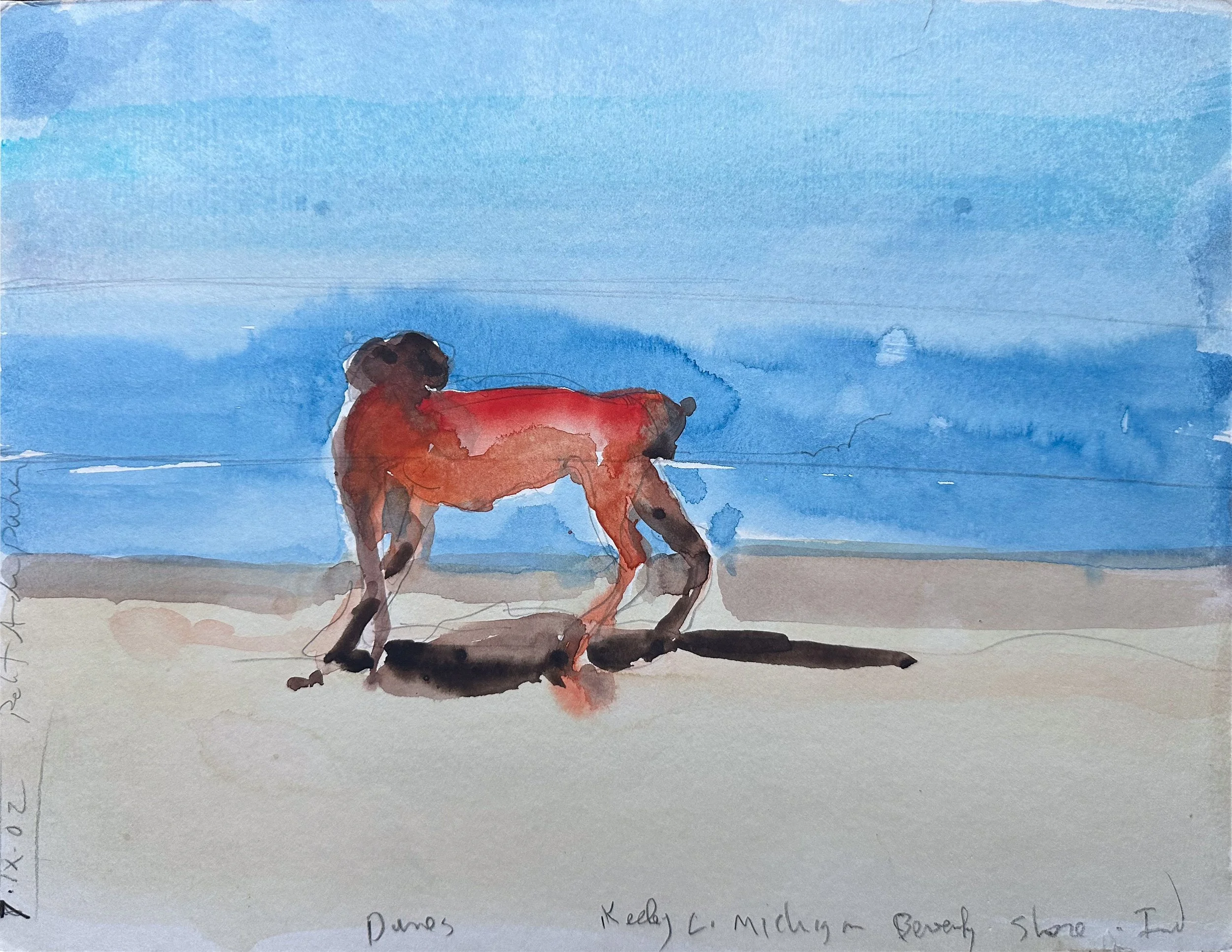 Dunes - watercolor on paper - 9 1/4"H x 12 1/4"W