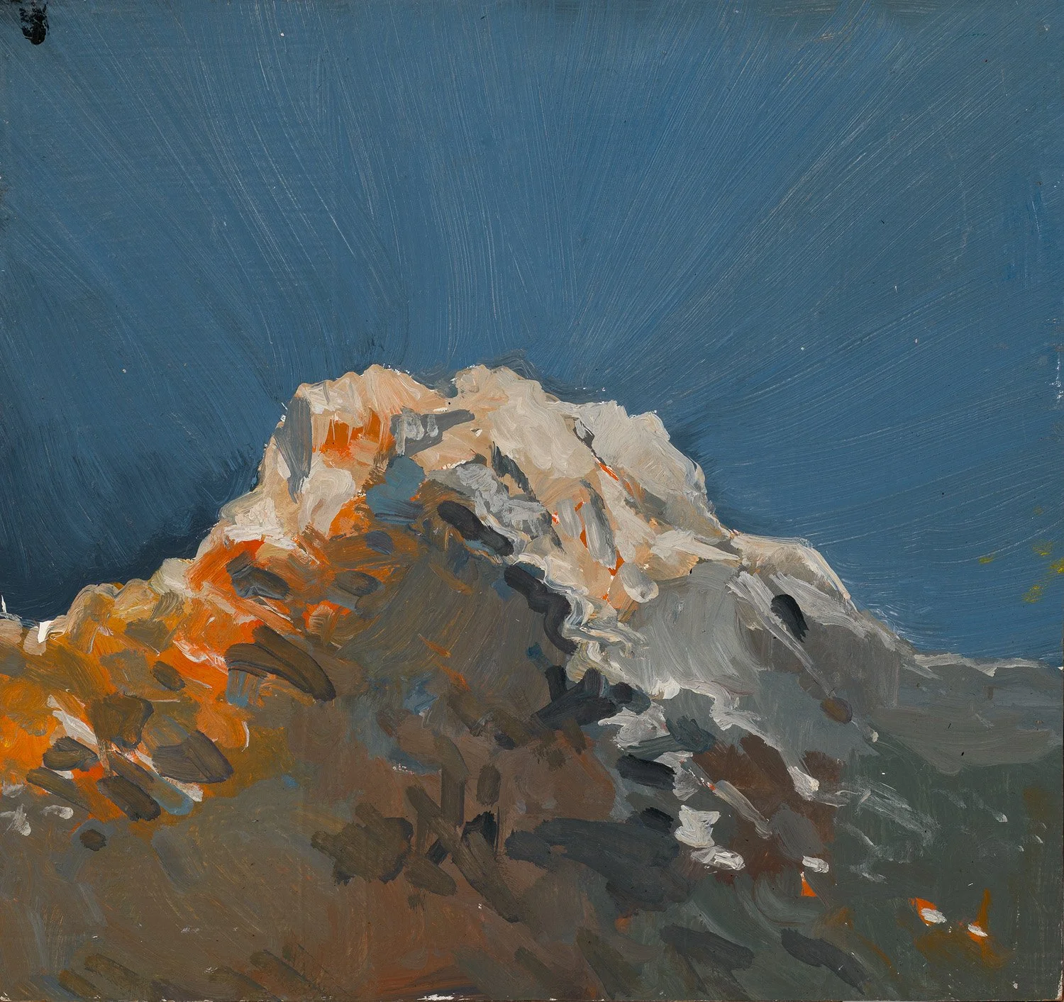 Machapuchare, Nepal - acrylic on wood panel - 9 1/2"H x 10"W