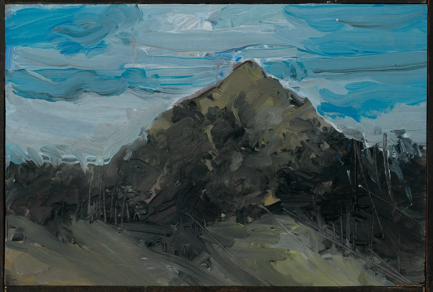 Lincoln County, New Mexico - acrylic on wood panel - 12"H x 8"W