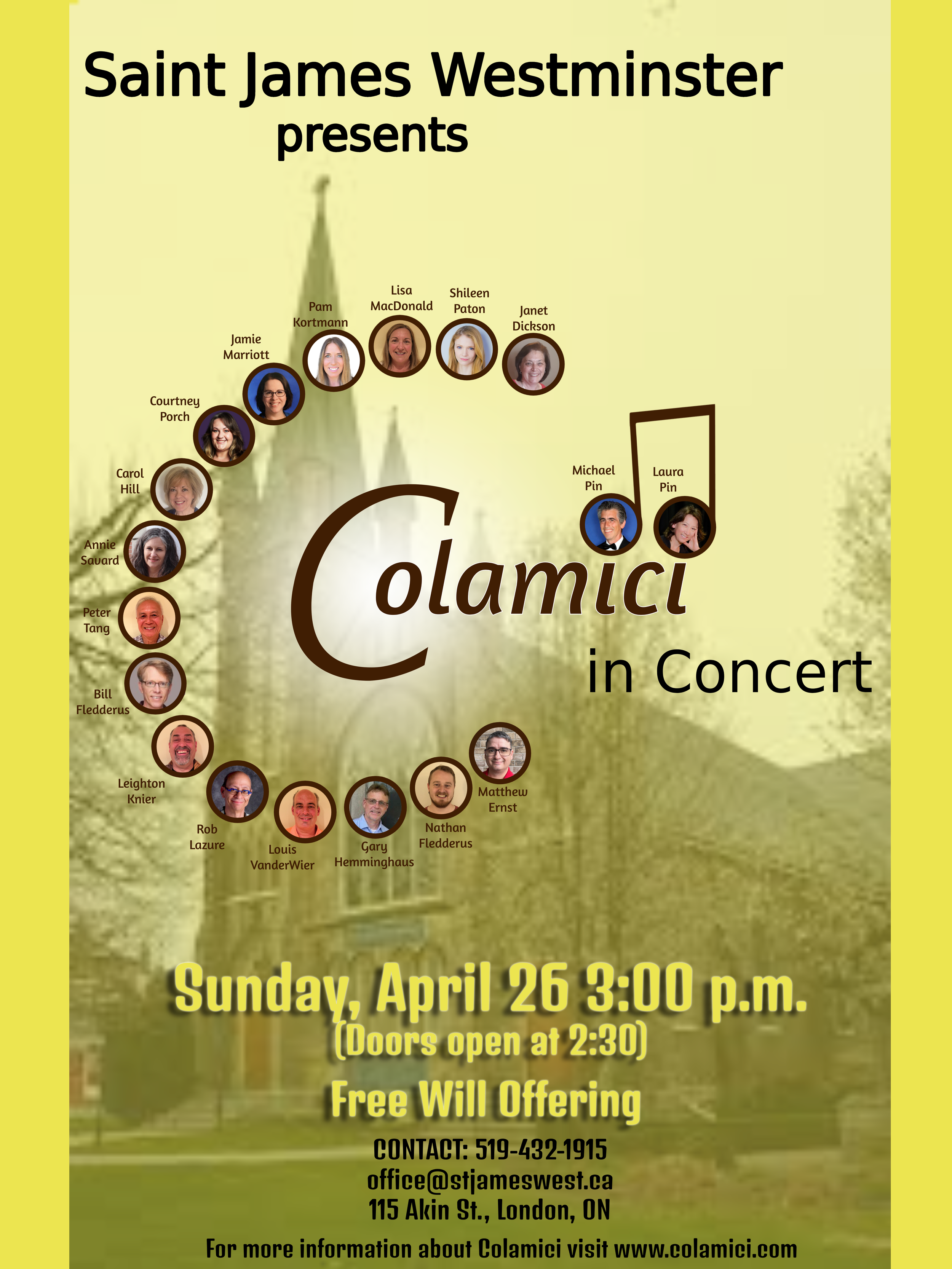 Colamici is excited to be performing at St. James Westminster in London!