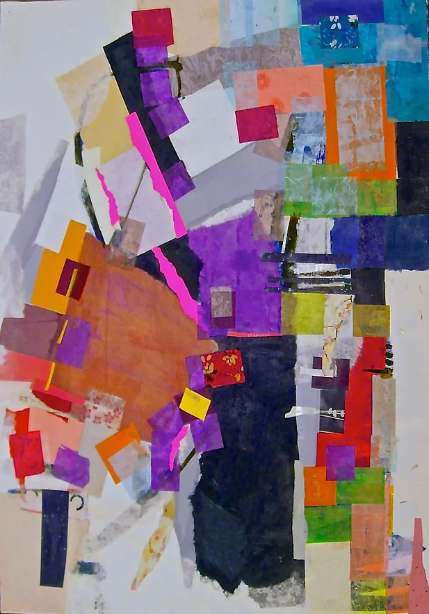 Untitled 3 50" x 38" Mixed media on paper