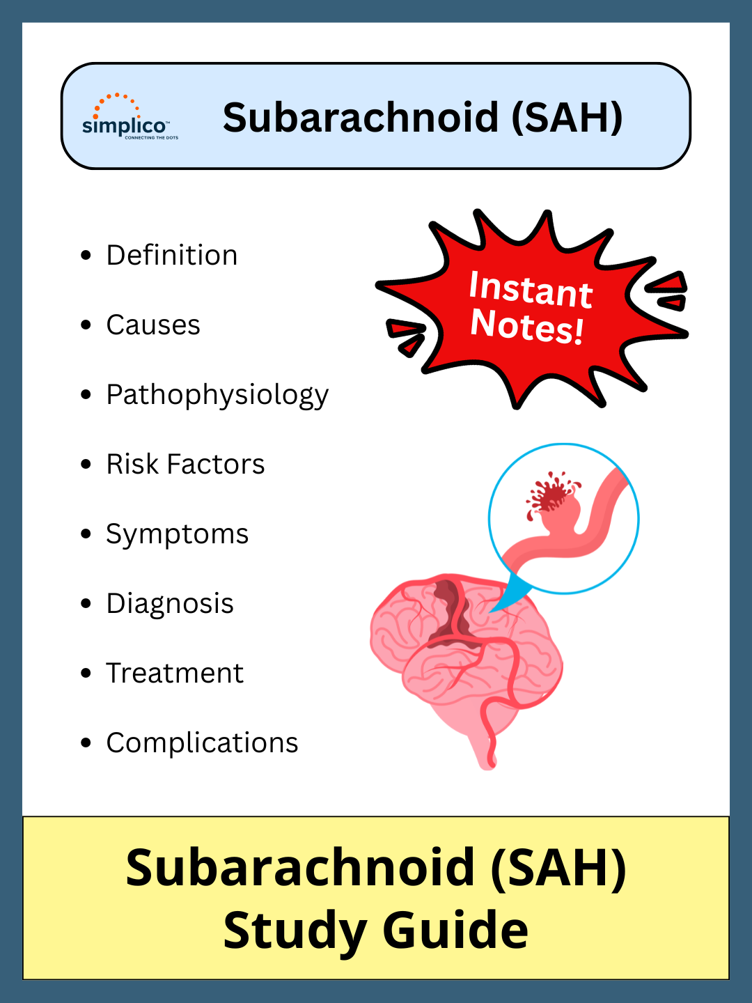Subarachnoid Hemorrhage - Study Guide
