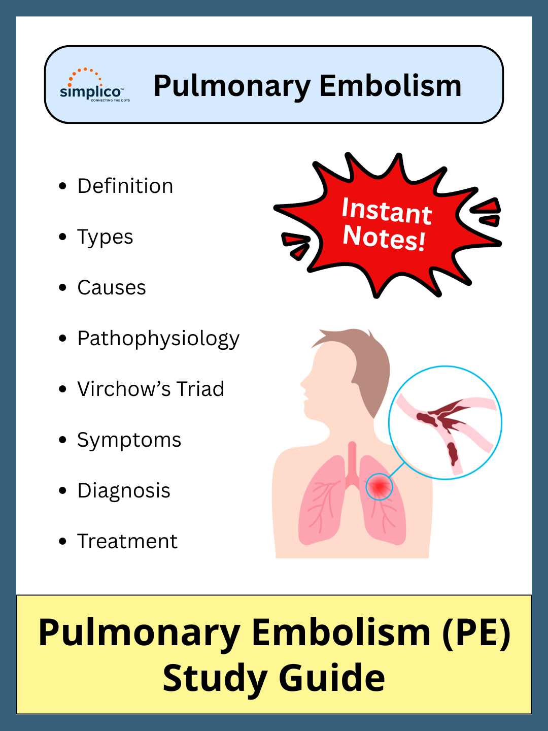 Pulmonary Embolism - Study Guide