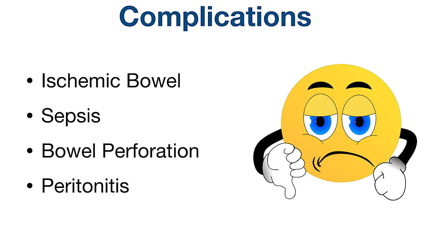 intussusception bowel obstruction complications sepsis peritonitis perforation ischemia