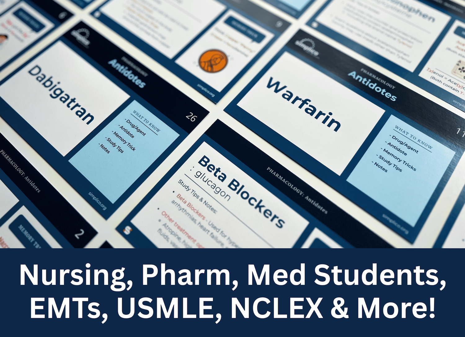 pharmacology flashcards antidotes simplico