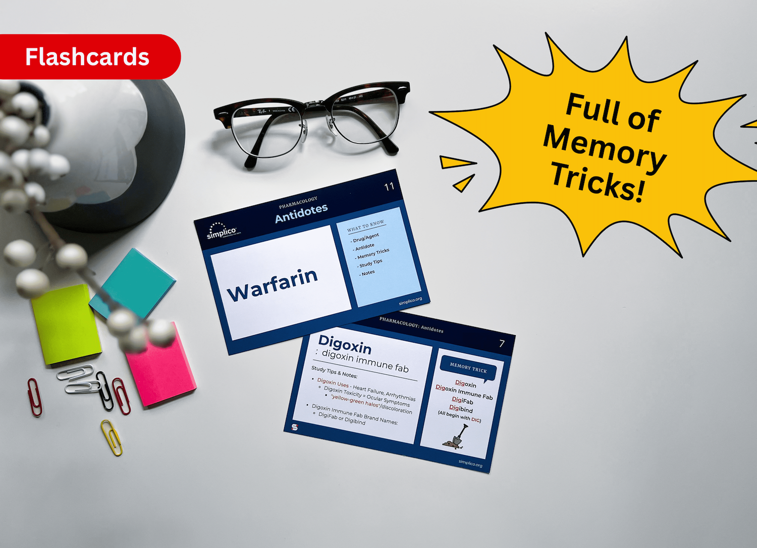 simplico flashcards pharmacology antidotes nursing