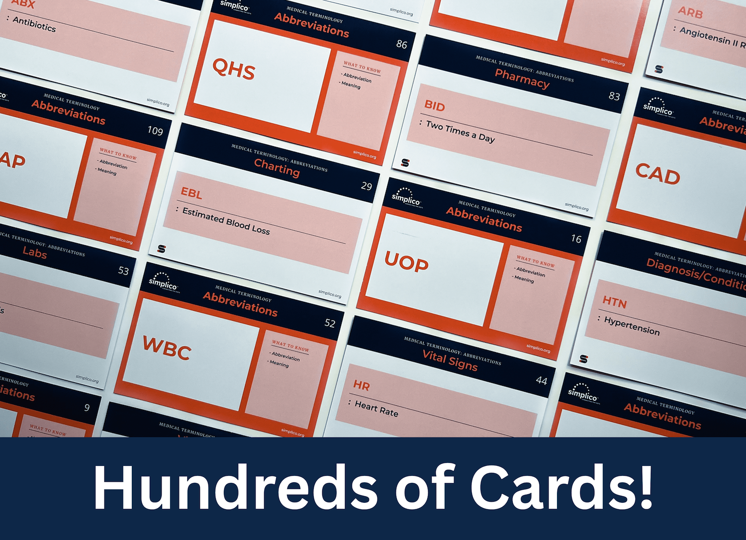 simplico medical abbreviation flashcards nursing emt