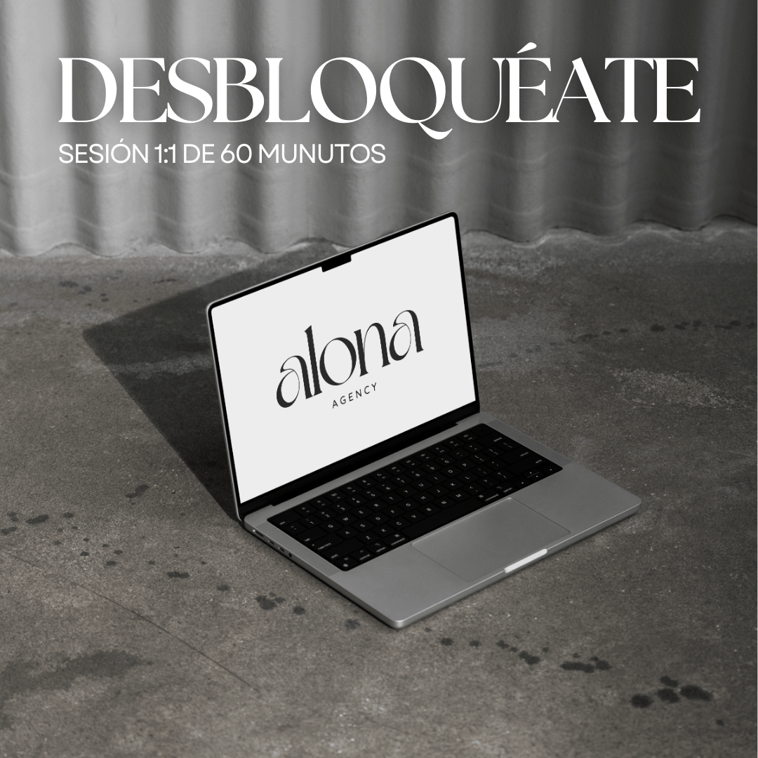 Mentoría de Alona Agency  'Desbloquéate, sesión 1:1 de 60 minutos'.
