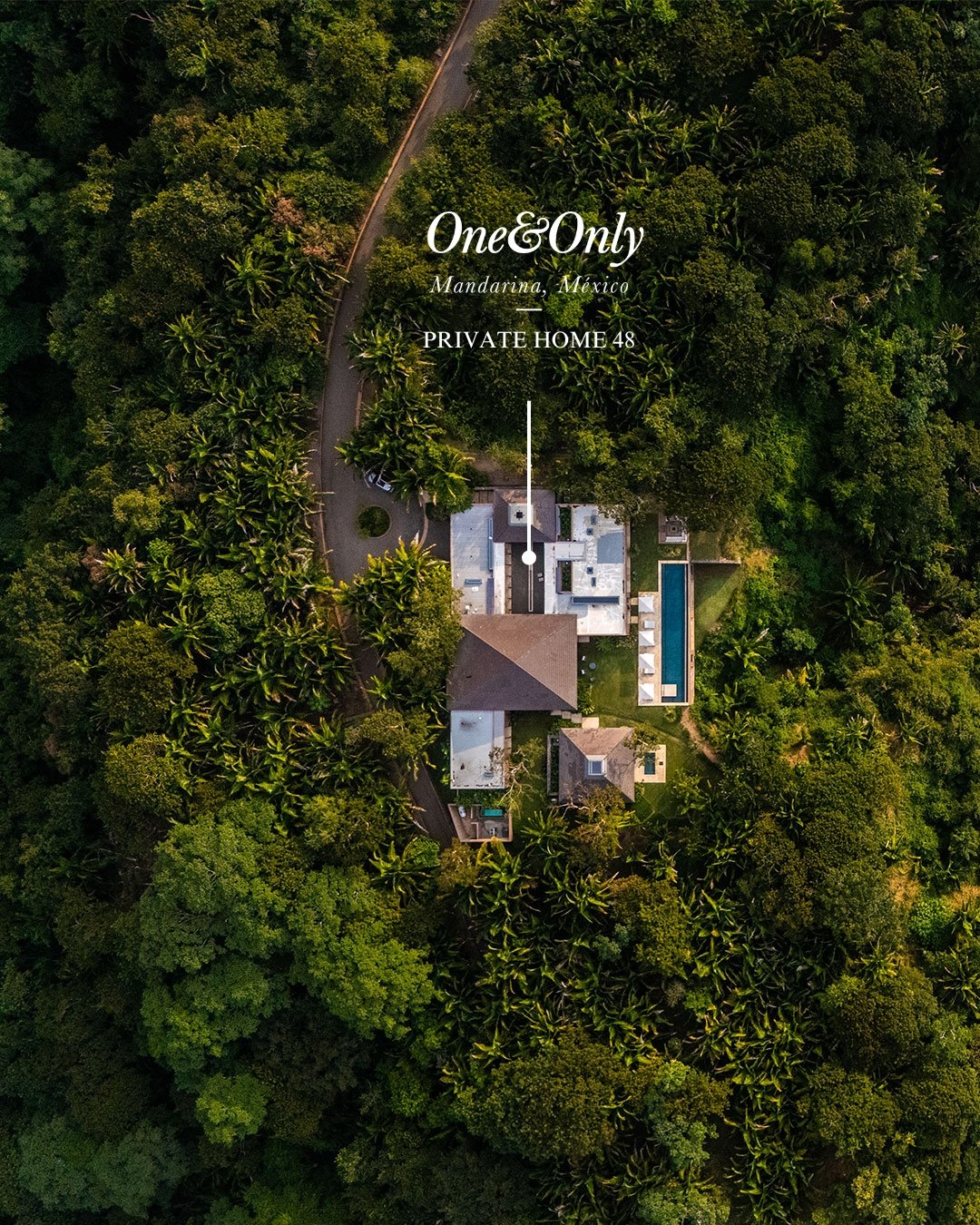 Private Home 48 at One&amp;Only Mandarina&mdash;nestled into hillside where forest descends toward ocean, seven bedrooms that follow the land's natural rhythm. Privacy, light, and boundless Pacific panoramas flow from architecture that yields to its 