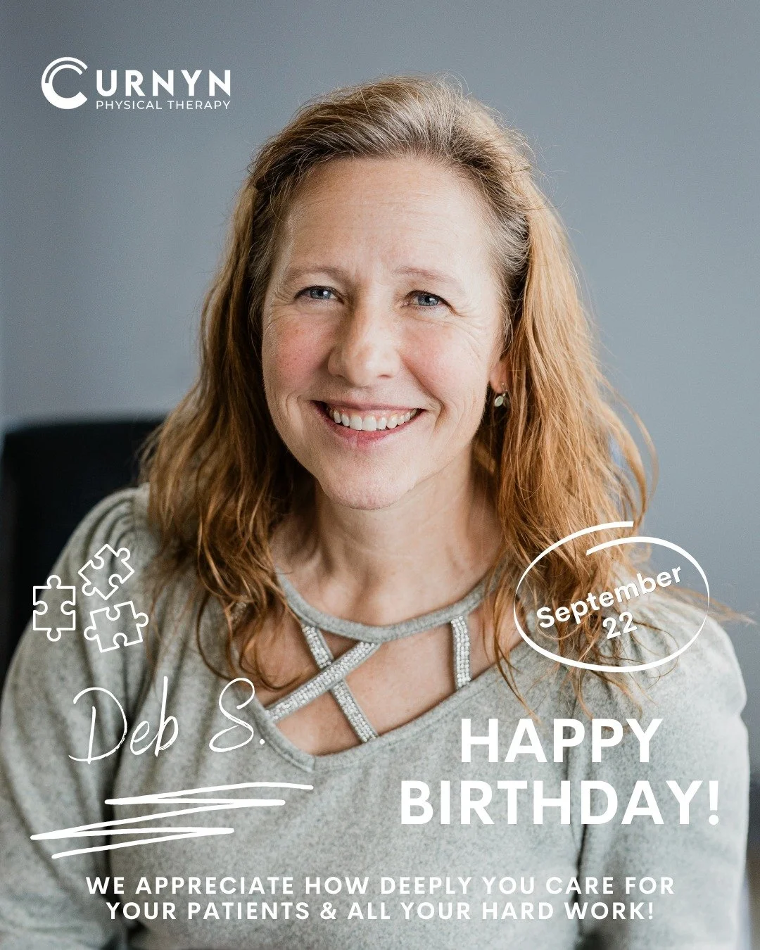It's Deb's birthday &amp; we're celebrating our dry needling expert! 🎂

This homeschool curriculum writer turned PT brings unique teaching skills to patient education, plus she has the coolest hobbies - from milking goats + making cheese to explorin