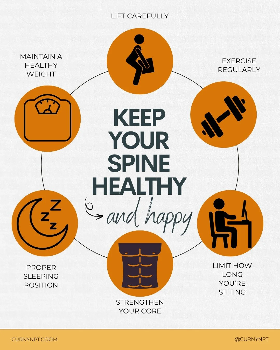 You know what they say... 

✨ Take care of your spine &amp; it'll take care of you! ✨

But in all seriousness, spine health is directly linked to total-body health. 

👉 It facilitates movement. 
👉 It's your body's central support system. 
👉 It pro