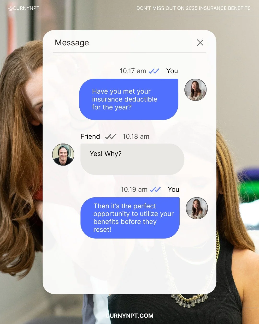 Already met your deductible for the year? 

⏩ Now is the time to utilize your benefits before they reset next year! 

Physical therapy isn't just for surgery recovery. Our expert team can help with a variety of health &amp; mobility challenges... 

?