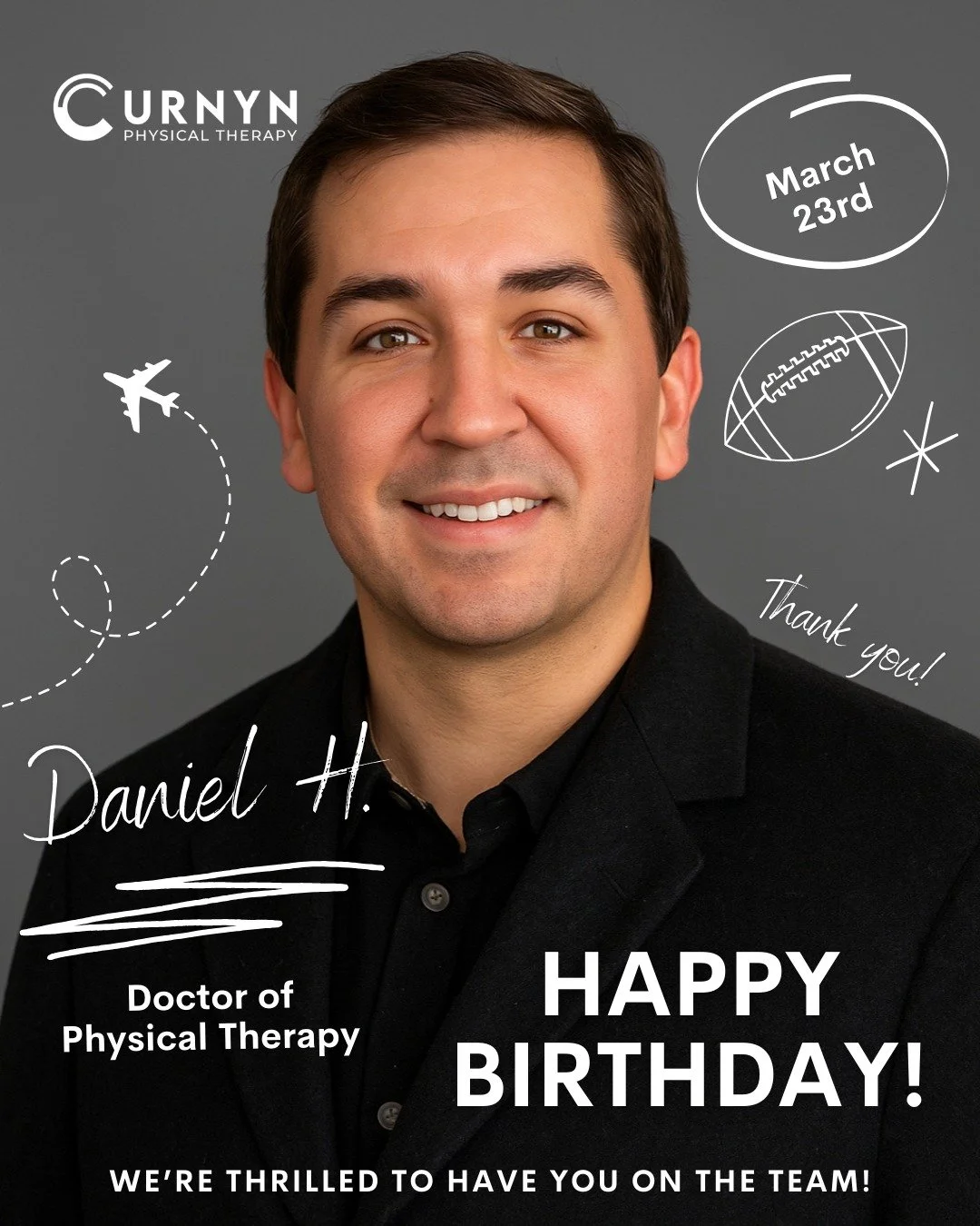 Please join us in wishing Daniel, one of our amazing PTs, a very happy birthday! 🎉

If you&rsquo;ve worked with Daniel, you know he&rsquo;s a pro at two things: getting you out of pain and talking sports. 

Both a master of dry needling and a disc g