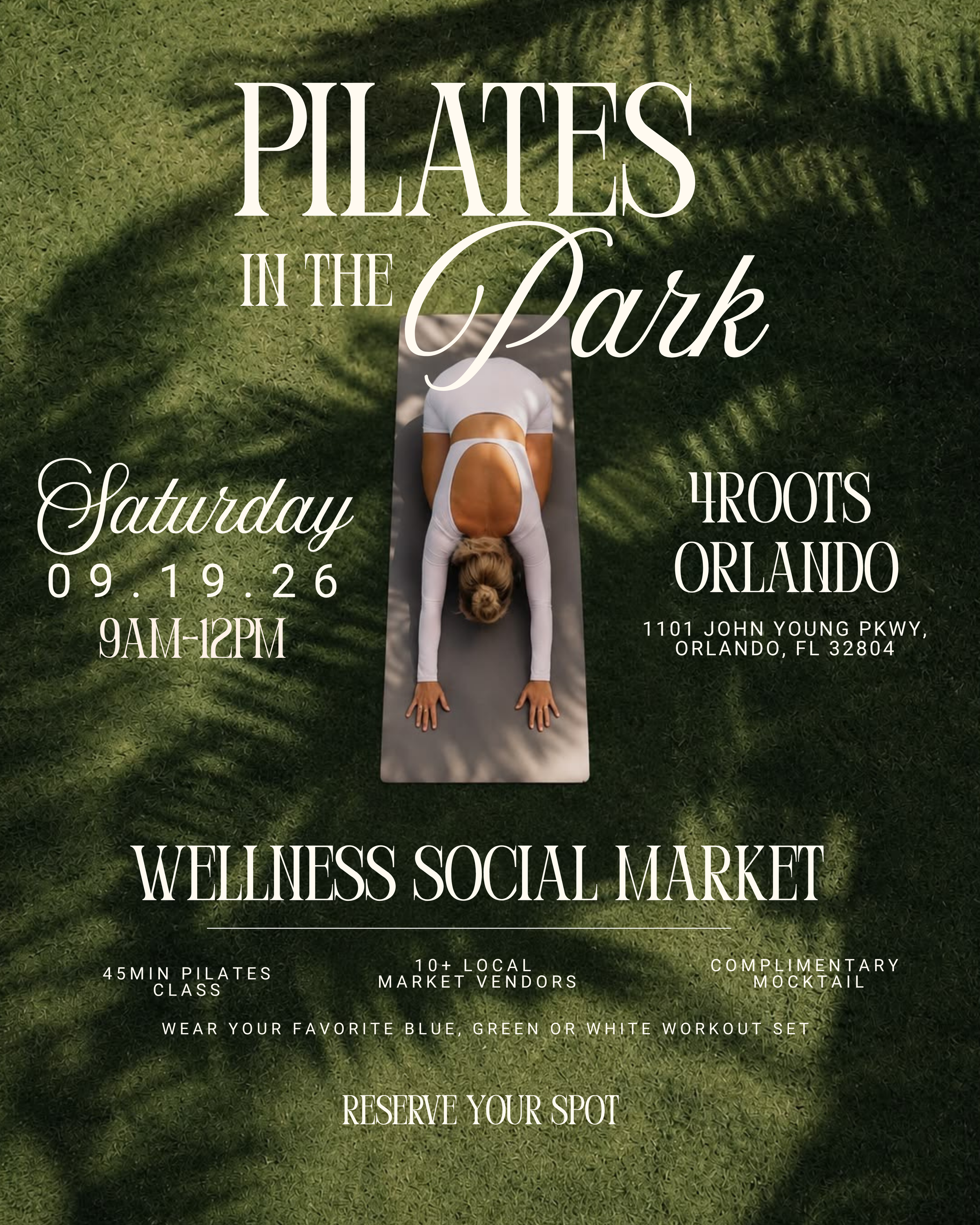 Pilates in the Park Wellness Social Event