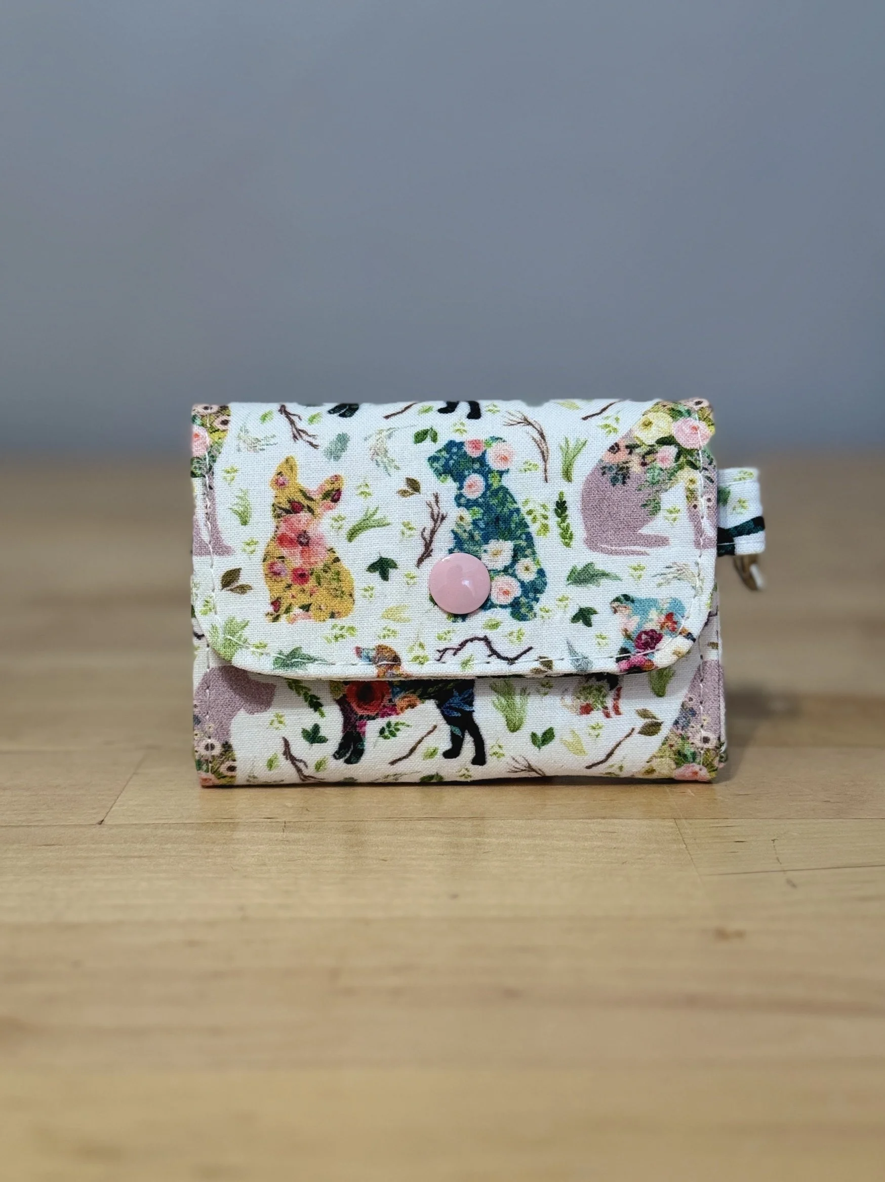 Floral Dog Silhouettes Card Holder
