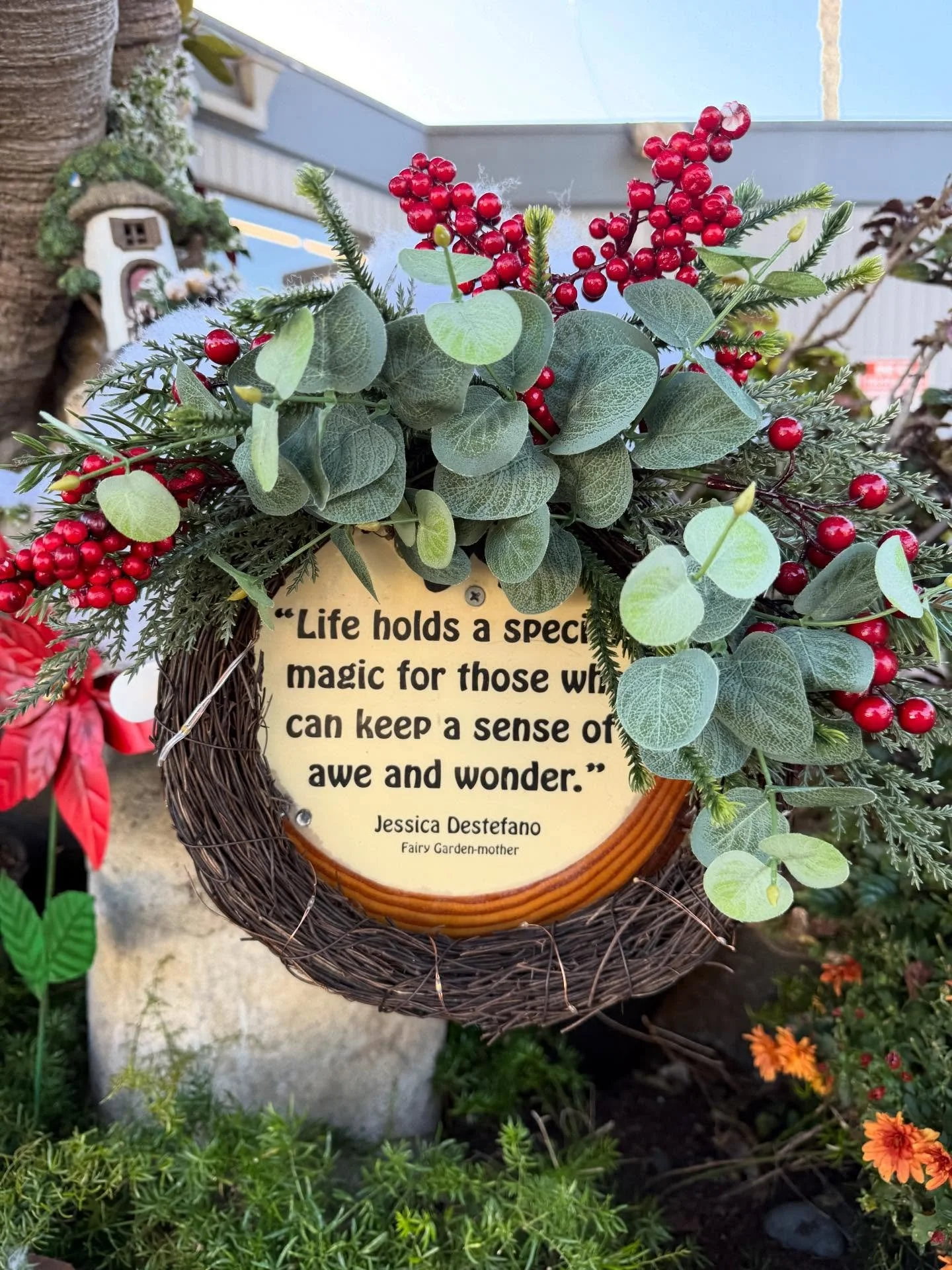 The words of our Fairy Godmother @jessica_m_destefano ❣️ &ldquo;Life holds a special magic for those who can keep a sense of awe and wonder.&rdquo; #lagunabeachfairygarden