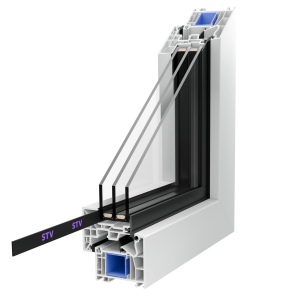 przekrój okna Pilar marki oknoplast