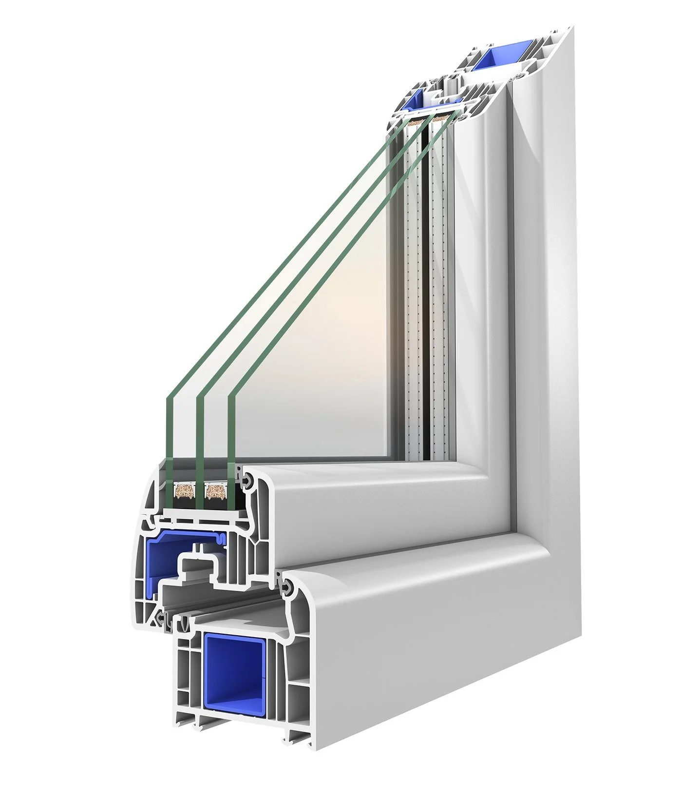 przekrój okna prolux marki oknoplast