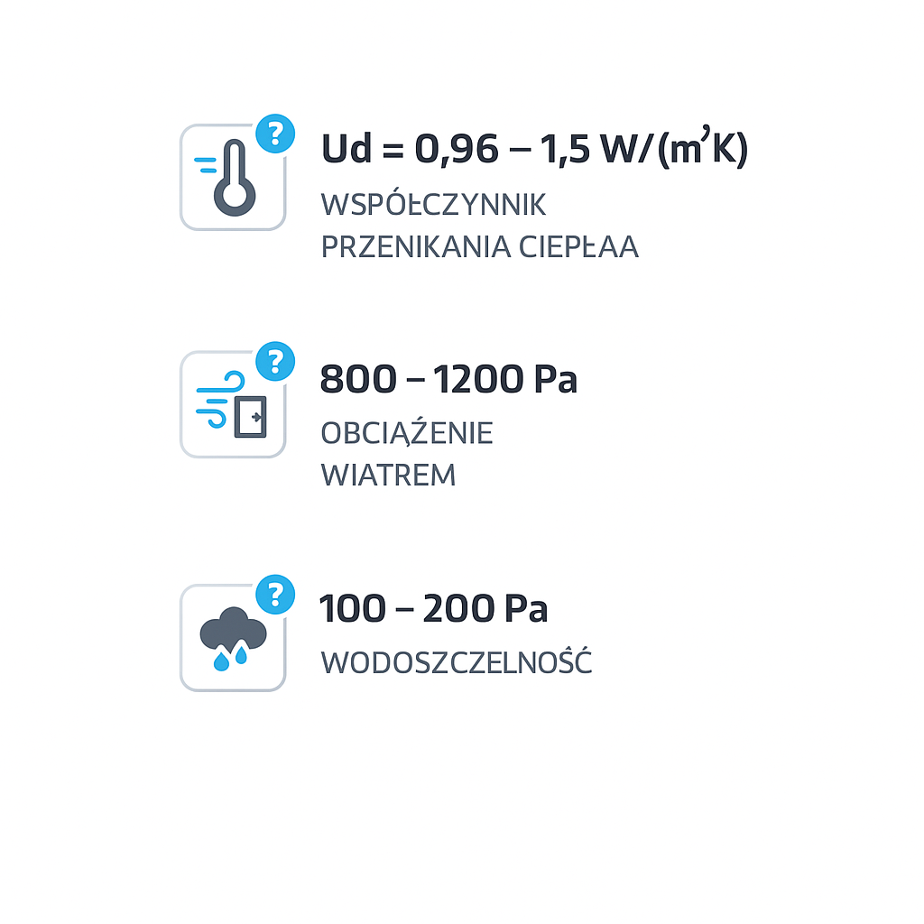 parametry techniczne drzwi zewnętrznych PCV premium