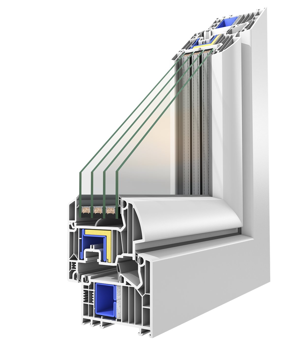 przekrój okna winergetic premium