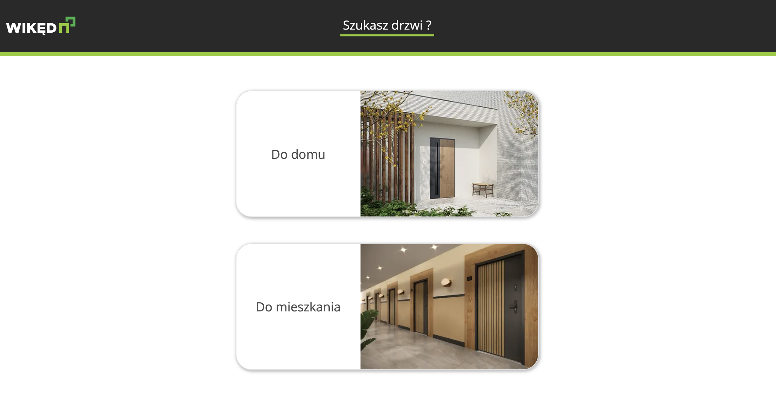 wizualizacja konfiguratora drzwi zewnętrznych wikęd