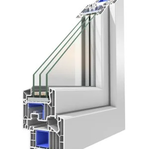 przekrój okna winergetic standard marki oknoplast