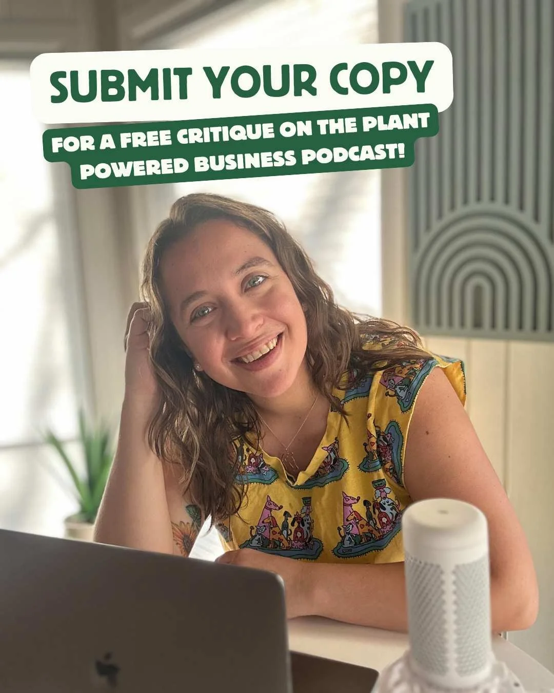 Vegan business owners, we want to hear from you!⁠
⁠
@ohannaekoskinen and I are offering a free, in-depth copy critique on the next recording of our podcast, Plant Powered Business: Strategies to Grow Your Positive Impact!⁠
⁠
If you&rsquo;d love exper