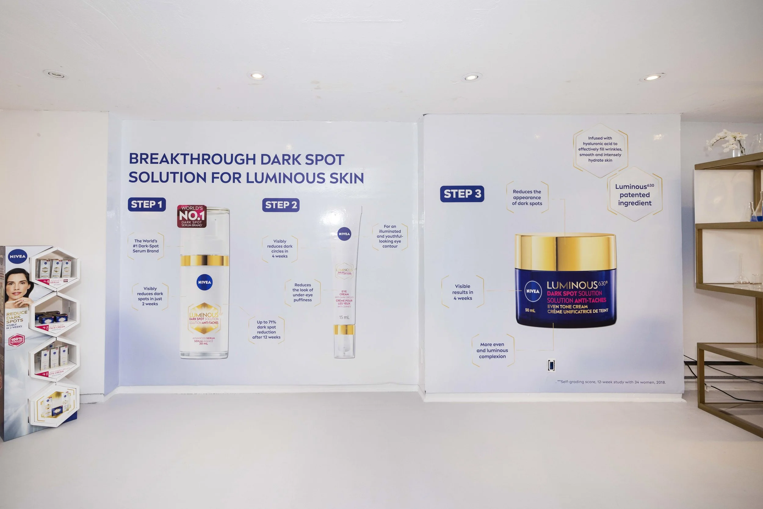 Large format event graphics created at 1milk2sugars for Nivea event