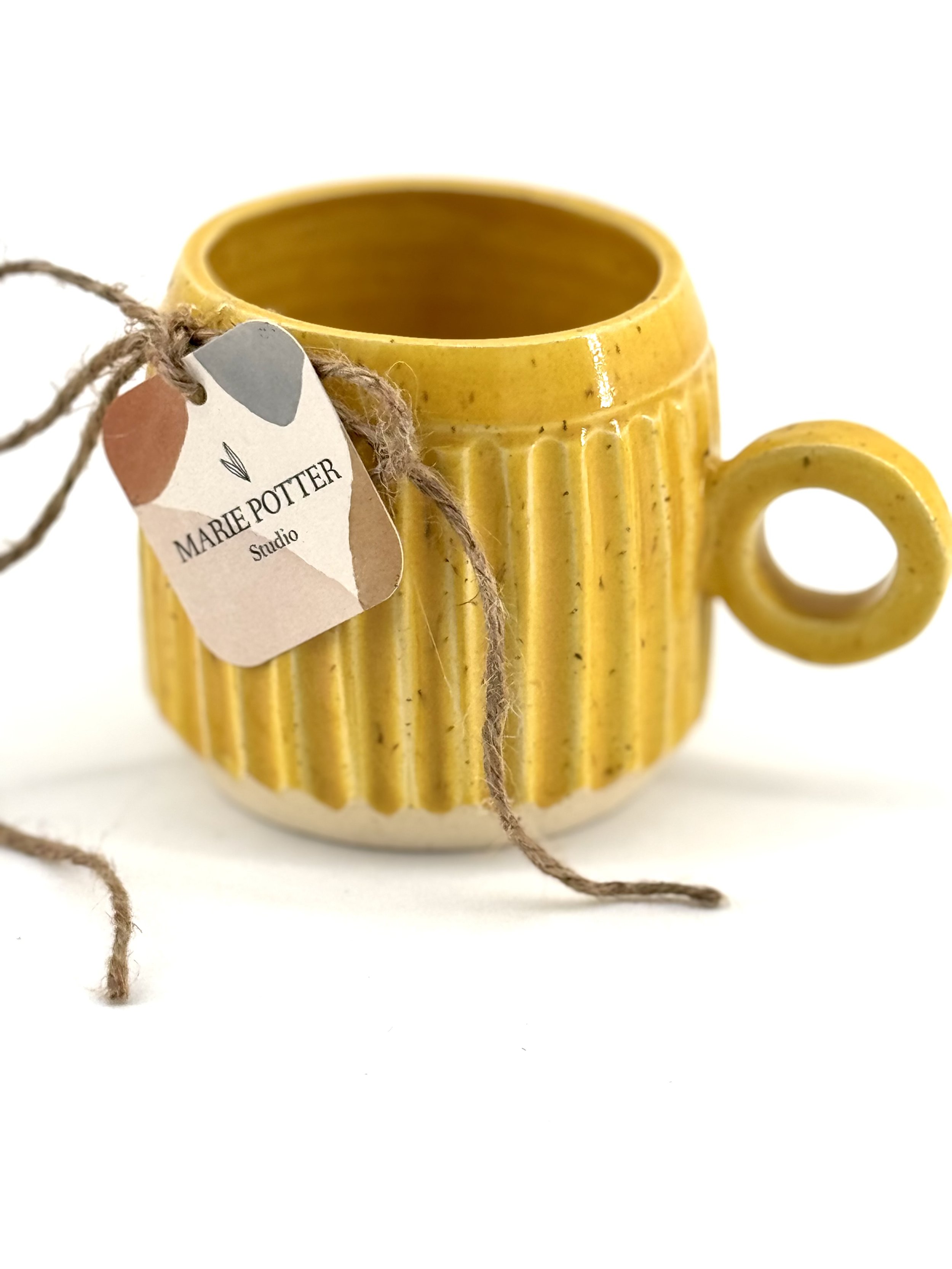 Tasse avec anse - "Jaune citron"