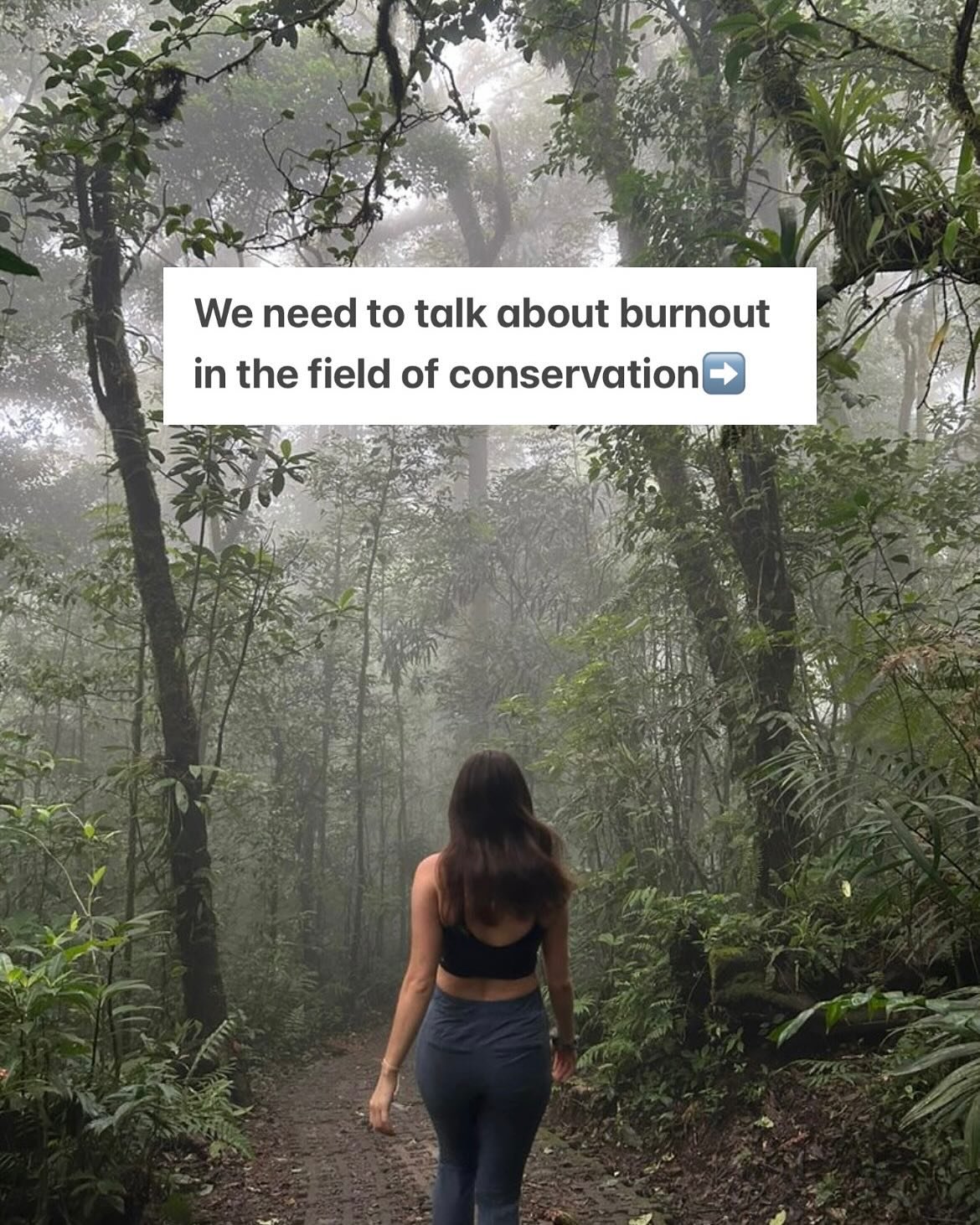 Most conservationists are no stranger to burn out, and it makes sense! Our lives are wholly dedicated to making the world a better place - and let&rsquo;s face it, it&rsquo;s exhausting 🌏

Minimal pay, unstable jobs &amp; witnessing the destruction 