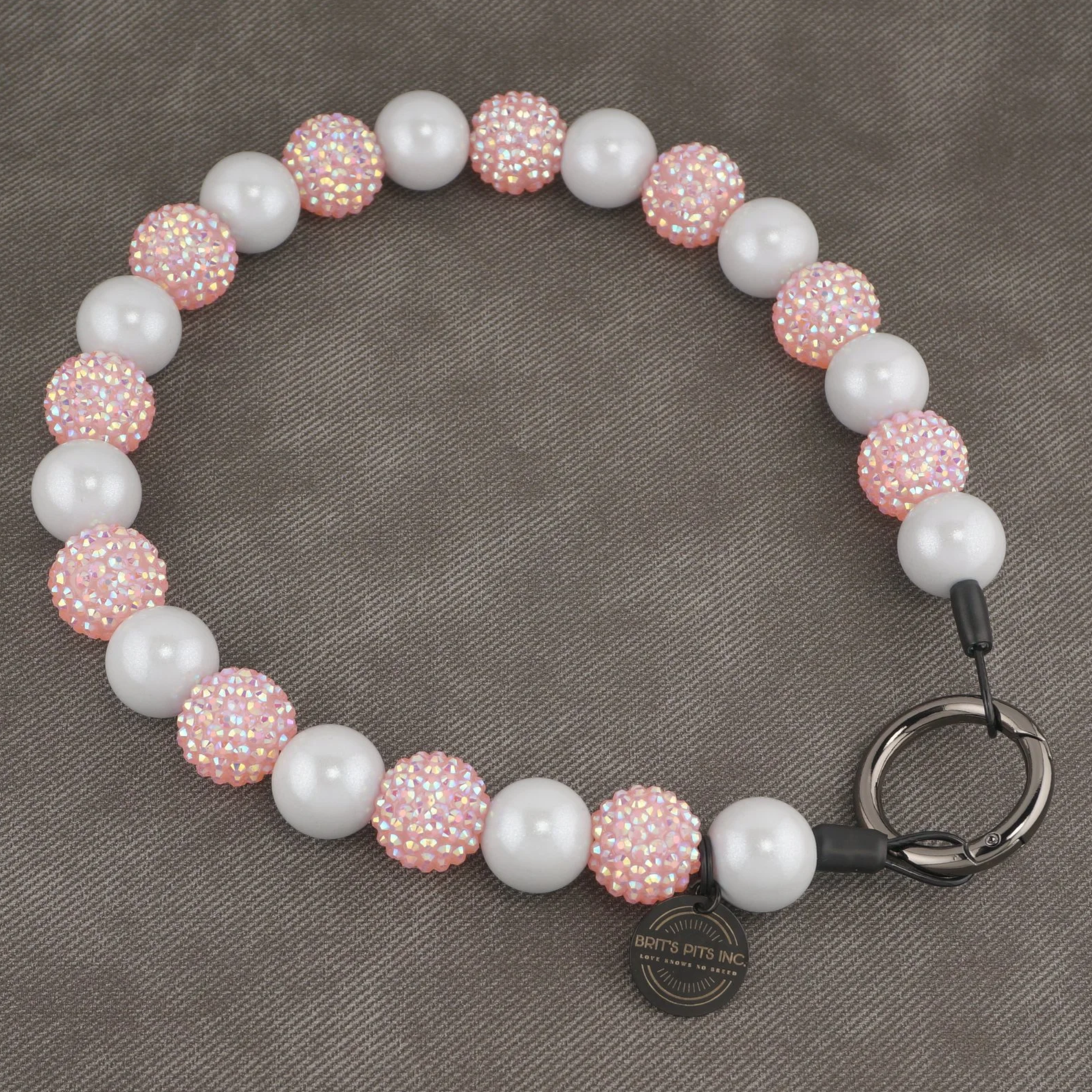 Stylish Custom Beaded Dog Collars and Necklaces in pink, opal shimmer , rhinestone, sparkles near me