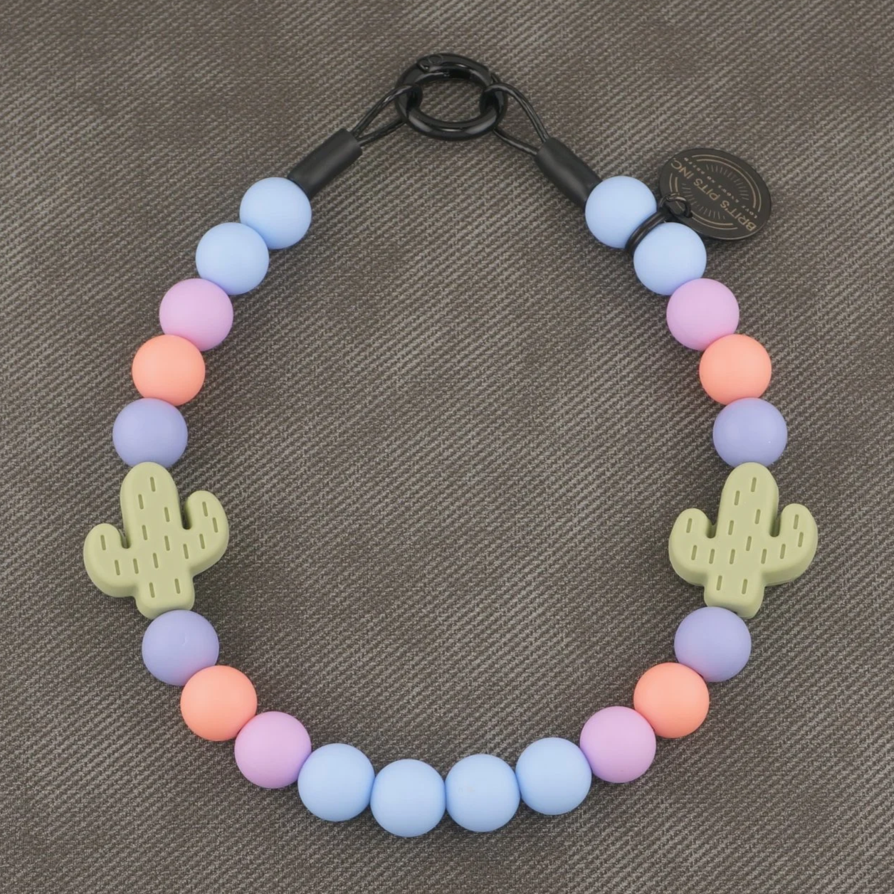 Stylish Custom Beaded Dog Collars and Necklaces in in blue, pink, green purple with cactus near me.  Combine for ultimate savings.