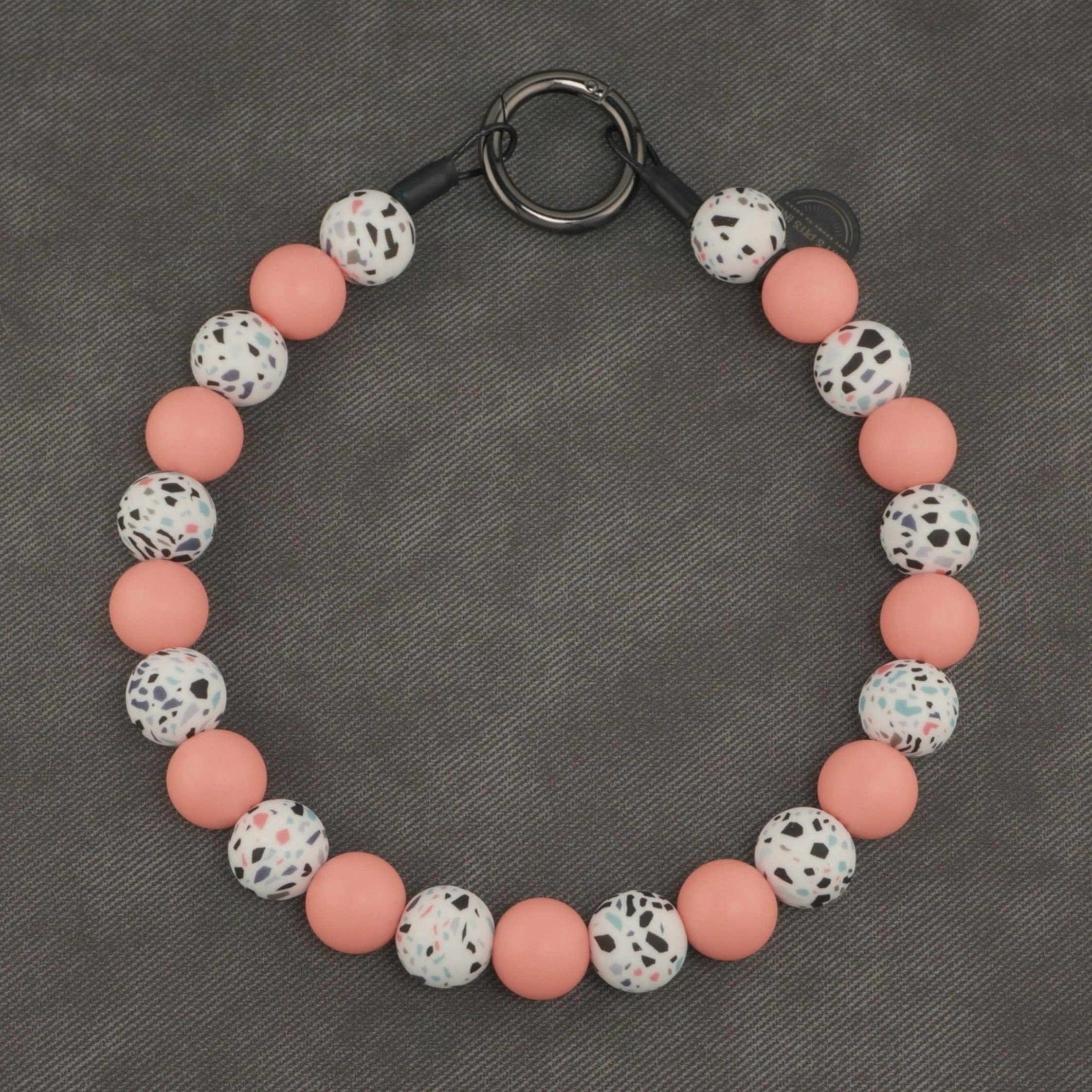 Mutt Your Stuff - Pink - 19mm Silicone Beaded Dog Collar or Necklace