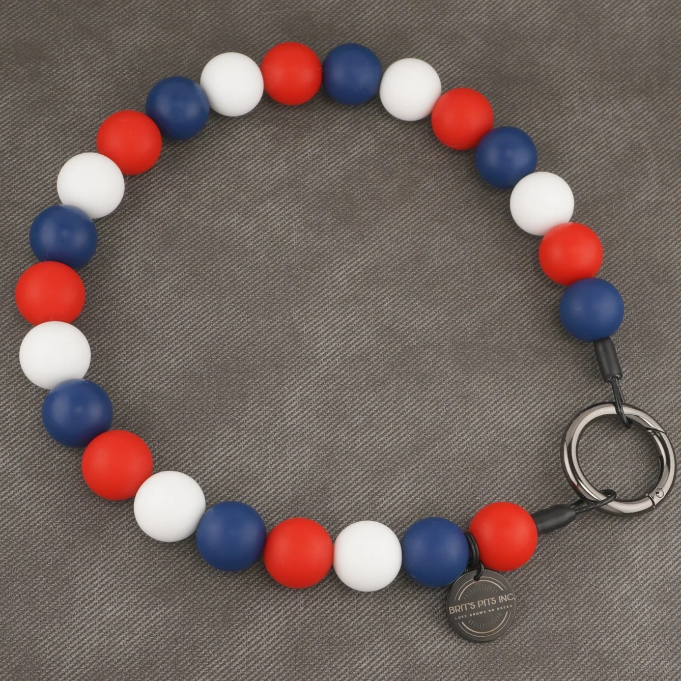 New England Patriots custom decorative dog collar and necklace in blue, red, white