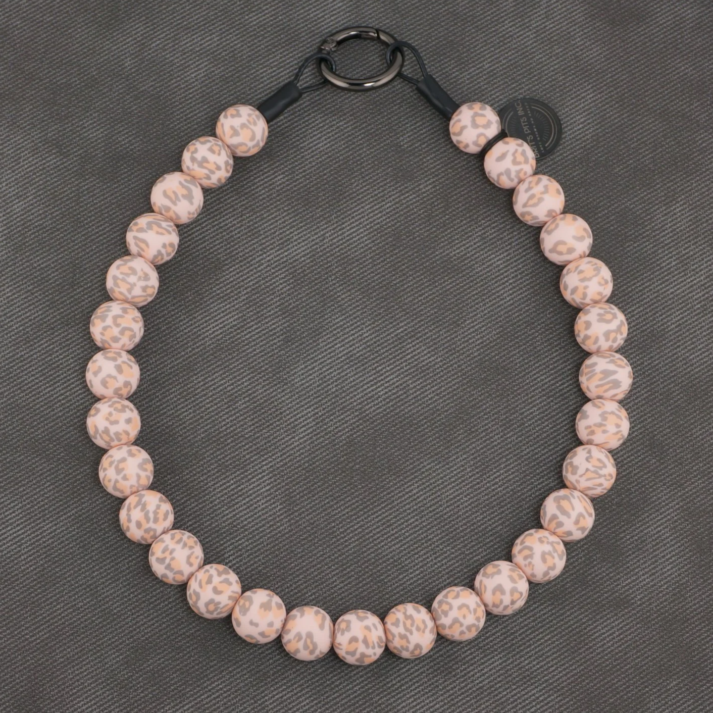 Stylish Custom Dog Collars and Necklaces in pink, peach, leopard print