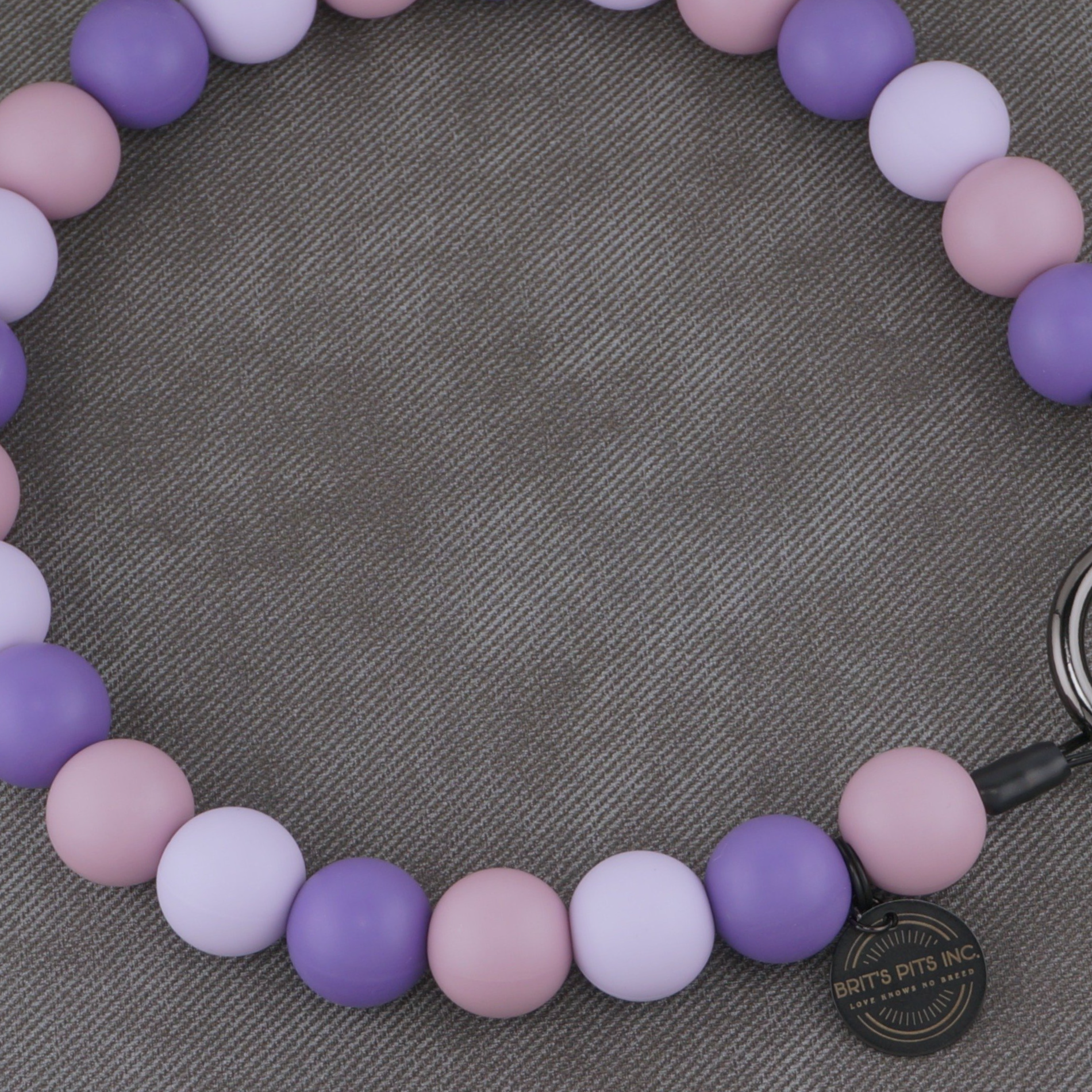 Stylish Custom Beaded Dog Collars and Necklaces in dark purple, light pink, mauve