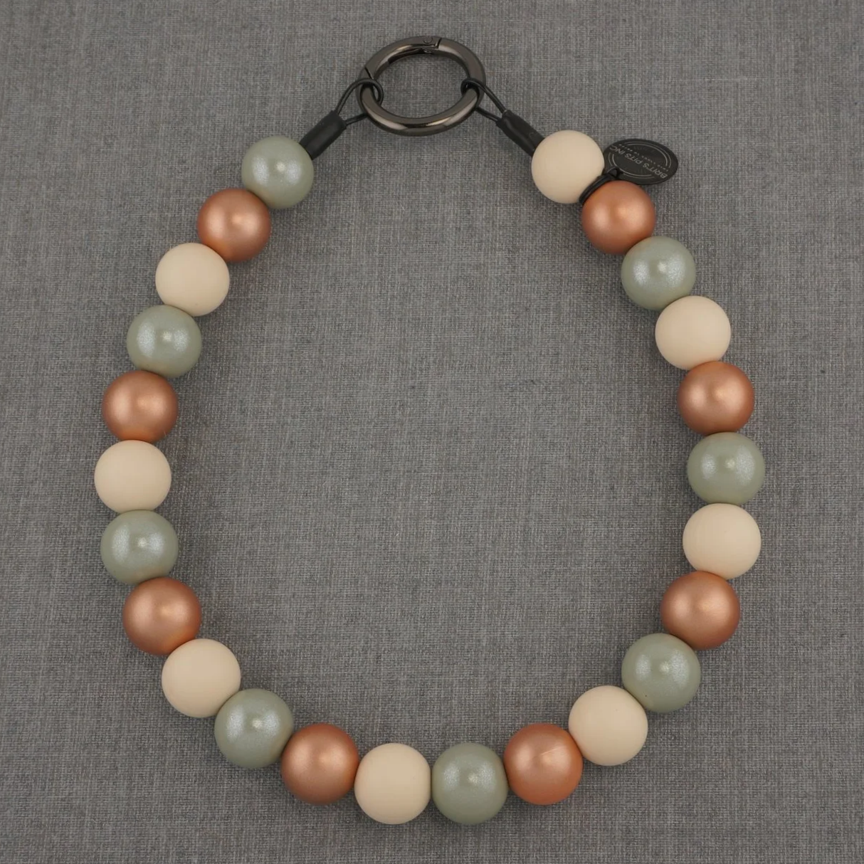 Classic Christmas decorative dog collars and necklaces in soft golf, ivory, purple, or green.